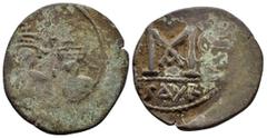 Byzantine Coins HERACLIUS and HERACLIUS CONSTANTINE.(610-641).Seleucia Isauriae.Follis. Obv : dd NN hERACLIUS ET hERA CONST PP AVC. Crowned, with cross on circlet, draped and cuirassed facing busts of
