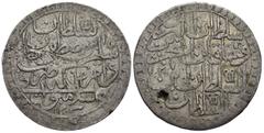 Islamic Coins OTTOMAN EMPIRE. Selim III (1789-1807).1203/2 AH.Islambol.60 Para. Obv : Arabic legend. Rev : Arabic legend. KM 501. Condition : Holed and somewhat porous.Darkly toned.Very fine. Weight :