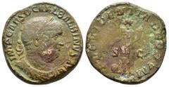 Roman Imperial Coins BALBINUS.(238).Rome.Sestertius. Obv : IMP CAES D CAE L BALBINVS AVG. Laureate, draped and cuirassed bust right. Rev : PROVIDENTIA DEORVM S - C. Providentia standing left, holding 