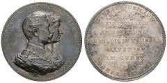 Medaillen Deutschland nach 1900 Medaillen Medaillen Deutschland nach 1900 Preußen, Silbermedaille (Dm. 45,0mm, 50,1g), o.J. (1906), von Weigand, auf das 25 jährige Ehejubiläum von Wilhelm II. und Augu