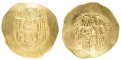 Ancient Coins Antike Byzanz Johannes II. Comnenus, 1118-1143, Hyperpyron (4,39g), Konstantinopel. Av: Thronender Christus von vorn, darum Umschrift. Rev: Stehender Kaiser und Maria nebeneinander von v