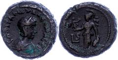 Ancient Coins Münzen der Römischen Provinzen Ägypten, Alexandria, Tetradrachme (13,54g), Gordianus III. für Tranquillina, 242/243, Jahr 6. Av: Büste der Tranquilina nach rechts, darum Umschrift. Rev: 