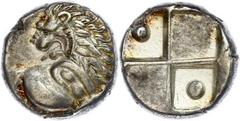 Ancient Coins Thrakien Chersonnesos, Triobol (2,38g), ca. 350-300 v. Chr. Av: Löwenprotome nach rechts. Rev: Incusum mit zwei Kugeln. SNG Cop. 826, vz-st. Aus einer rheinischen Privatsammlung. Erworbe