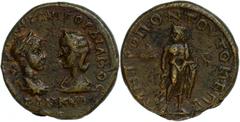 Ancient Coins Münzen der Römischen Provinzen Moesian, Tomis, Æ (11,70g), Gordianus III., 241-244. Av: Die Büsten von Gordianus III. und Tranquillina einander gegenüber, darum Umschrift. Rev: Stehender