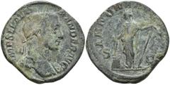 Ancient Coins Münzen Römische Kaiserzeit Severus Alexander, 222-235, Sesterz (17,49g), dat. 231 n. Chr., Rom. Av: IMP SEV ALEXANDER AVG Büste des Severus Alexander mit Lorbeerkranz n.r. Rev: ANNONA AV