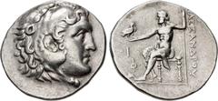 Greek LYCIA, Phaselis. Circa 218/7-186/5 BC. AR Tetradrachm (31.5mm, 16.30 g, 1h). In the name and types of Alexander III of Macedon. Dated CY 10 (209/8 BC). Head of Herakles right, wearing lion skin;