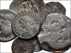 ROMAN. Miscellaneous. Lot of Seven (7) Mixed Æ Denominations. Includes: Roman Republican. As // Roman Imperial. Dupondius. Trajan // Antoninianus. Probus // Æ. Helena // Valentinian I // Byzantine (2)