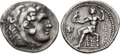 Greek ISLANDS off CARIA, Rhodos. Rhodes. Circa 205-190 BC. AR Tetradrachm (30mm, 17.04 g, 12h). In the name and types of Alexander III of Macedon. Eukrates(?), magistrate. Head of Herakles right, wear