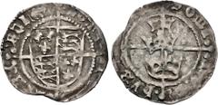 The West Collection of Medieval Coinage IRELAND. Henry VII. 1485-1509. AR Groat (23mm, 1.85 g, 7h). First period, early 'Three Crowns' issue. Dublin mint. Struck 1485-1497. Crowned coat-of-arms over l