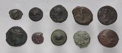 Large Lots GREEK. Magna Graecia & Sicily. Lot of twelve (12) mostly bronze issues. Includes: SPAIN, Carteia. Æ // CALABRIA (2) // SICILY. AR Litra // Æ (4) // CARTHAGE (4). Near Fine to VF, most with 