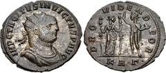 Tacitus. AD 275-276. Antoninianus (23mm, 3.06 g, 12h). Serdica mint, 3rd officina. 3rd emission, early-mid AD 276. IMP C TACITVS INVICTVS P AVG, radiate, draped, and cuirassed bust right / PRO VIDE N 