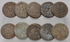 Large Lots ROMAN. Provincial. Lot of ten (10) 3rd century BI Tetradrachms. Includes: A variety of rulers, Antioch mint. Some with roughness and deposits. Fine to Near VF. LOT SOLD AS IS, NO RETURNS. T
