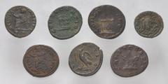 Large Lots ROMAN. Imperial. Lot of seven (7) Antoniniani of Claudius II Gothicus. Includes: Claudius II Gothicus (4) // Divus Claudius II Gothicus (3). All with old collection tickets circa early 20th