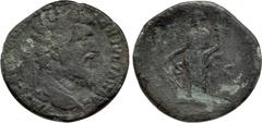 Roman Imperial Didius Julianus. AD 193. Æ Sestertius (27mm, 12h). Rome mint. Laureate head right / Fortuna standing left, holding rudder set on globe and cornucopia. RIC IV 15; Banti 5. In ANACS encap