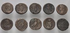 Large Lots ROMAN. Provincial. Lot of ten (10) Alexandrian Tetradrachms. Includes: various types. Average Near VF. LOT SOLD AS IS, NO RETURNS. Ten (10) coins in lot.