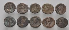 Large Lots ROMAN. Provincial. Lot of ten (10) Alexandrian Tetradrachms. Includes: various rulers and types. Average Near VF. LOT SOLD AS IS, NO RETURNS. Ten (10) coins in lot.
