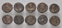 Large Lots ROMAN. Provincial. Lot of ten (10) Alexandrian Tetradrachms. Includes: various rulers and types. Average Near VF. LOT SOLD AS IS, NO RETURNS. Ten (10) coins in lot.