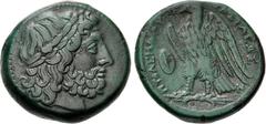 Greek PTOLEMAIC KINGS of EGYPT. Ptolemy II Philadelphos. 285-246 BC. Æ (28mm, 19.90 g, 6h). Uncertain mint in Sicily. Struck under Hieron II of Syracuse, circa 264–263 BC. Laureate head of Zeus right;
