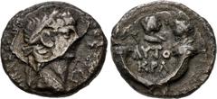 Roman Provincial EGYPT, Alexandria. Claudius, with Britannicus, Antonia, and Octavia. AD 41-54. BI Didrachm (19mm, 5.20 g, 11h). Dated RY 3 (AD 42/3). Laureate head right; L Γ (date) before / Crossed 