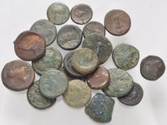 Large Lots GREEK. Magna Graecia & Sicily. Lot of twenty-two (22) Sicilian and Carthaginian bronze issues. Includes: various rulers, types, and issues. A nice variety of types. Average Fine, some smoot