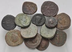 Large Lots ROMAN. Imperial. Lot of thirteen (13) bronze issues. Includes: various denominations, rulers, and types. Mostly larger denominations from the 3rd Century. Notably including an extremely rar
