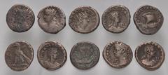 Large Lots ROMAN. Provincial. Lot of ten (10) Alexandrian BI Tetradrachms. Includes: various dates and types, mostly of Nero. Average Fine. LOT SOLD AS IS, NO RETURNS. Ten (10) coins in lot.