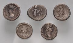 Large Lots ROMAN. Provincial. Lot of five (5) Alexandrian BI Tetradrachms. Includes: Nero (2) // Vespasian // Hadrian (2). Fine. LOT SOLD AS IS, NO RETURNS. Five (5) coins in lot.