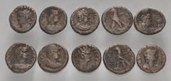 Large Lots ROMAN. Provincial. Lot of ten (10) Alexandrian BI Tetradrachms. Includes: Nero (9) // Galba. Average VF. LOT SOLD AS IS, NO RETURNS. Ten (10) coins in lot.