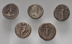 Large Lots ROMAN. Provincial. Lot of five (5) Alexandrian BI Tetradrachms. Includes: various rulers, dates, and types. Average VF. LOT SOLD AS IS, NO RETURNS. Five (5) coins in lot.