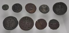 Large Lots ROMAN. Imperial. Lot of nine (9) 3rd-4th Century mostly bronze issues. Includes: Gallienus (2) // Quintillus // Diocletian // Maximianus // Maximinus II // Licinius I // Crispus // Valentin