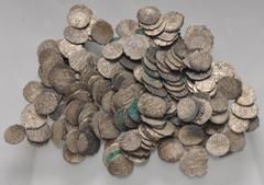 Large Lots ISLAMIC. Ottoman. Lot of two-hundred-five (205) AR Akçe. Includes: various rulers, issues, and types. Fine - Good VF. LOT SOLD AS IS, NO RETURNS. Two-hundred-five (205) coins in lot.