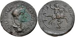 LYCIA, Tlos. Gordian III. AD 238-244. Æ (35mm, 30.93 g, 11h). Laureate, draped, and cuirassed bust right / Nude rider on horseback right, holding large shield and thrusting spear at serpent below. Von