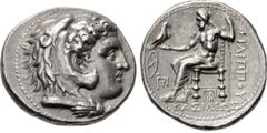 Greek KINGS of MACEDON. Philip III Arrhidaios. 323-317 BC. AR Tetradrachm (28mm, 17.08 g, 3h). In the types of Alexander III. Babylon mint. Struck under Archon, Dokimos, or Seleukos I, circa 323-318/7