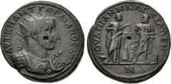 Roman Provincial THRACE, Anchialus. Gordian III. AD 238-244. Æ Medallion (35mm, 31.48 g, 7h). Radiate and cuirassed bust right, seen from the front, aegis on shoulder, gorgoneion on breastplate / On l