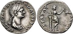 Roman Imperial Julia Titi. Augusta, AD 79-90/1. AR Denarius (18mm, 3.51 g, 6h). Rome mint. Struck under Titus, AD 80-81. Diademed and draped bust right; hair in long plait / Venus, seen half from behi