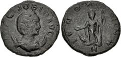 Roman Imperial Zenobia. Usurper, AD 268-272. Antoninianus (20mm, 3.55 g, 6h). Antioch mint, 8th officina. 2nd emission, March-May AD 272. [S] ZЄNOBIA AVG, draped bust right, wearing stephane, set on c