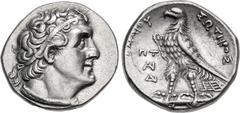 Greek PTOLEMAIC KINGS of EGYPT. Ptolemy II Philadelphos. 285-246 BC. AR Tetradrachm (27mm, 14.22 g, 12h). Uncertain mint 10, on Cyprus (Salamis or Kition). Struck circa 261/0-246 BC. Diademed head rig