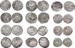 ARMENIA, Cilician Armenia. Royal . Hetoum I – Gosdantin III. Early 13th-mid 14th centuries. Lot of Twelve (12) AR Trams and Takvorins. Includes: (a)-(b) Hetoum I and Zabel. AR Tram. Hetoum and Zabel s