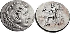 LYCIA, Phaselis. Circa 221/0-189/8 BC. AR Tetradrachm (30mm, 16.92 g, 12h). In the name and types of Alexander III of Macedon. Dated CY 24 (198/7 BC). Head of Herakles right, wearing lion skin / Zeus 