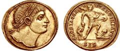 Constantine I. AD 307/310-337. AV 1½ Solidus Medallion (26mm, 6.84 g, 6h). Vicennalia issue. Siscia mint. Struck AD 327. Head right, wearing pearl-bordered diadem, band decorated with laurel and roset