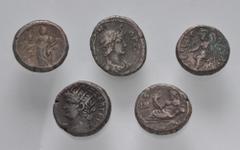 Large Lots ROMAN. Provincial. Lot of five (5) Alexandrian BI Tetradrachms. Includes: Nero // Galba. Köln 217; Dattari (Savio) 298-9; K&G 17.1; RPC I 5326; Emmett 170.1. Rare // Hadrian. RY 2. Dikaiosy