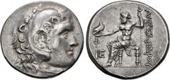 Greek LYCIA, Phaselis. Circa 218/7-186/5 BC. AR Tetradrachm (31mm, 16.83 g, 1h). In the name and types of Alexander III of Macedon. Dated CY 15 (204/3 BC). Head of Herakles right, wearing lion skin / 