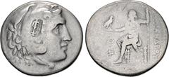 Greek LYCIA, Phaselis. Circa 218/7-186/5 BC. AR Tetradrachm (31.5mm, 16.03 g, 12h). In the name and types of Alexander III of Macedon. Dated CY 19 (200/199 BC). Head of Herakles right, wearing lion sk