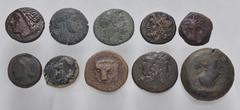 Large Lots GREEK. Magna Graecia & Sicily. Lot of twenty-six (26) bronze issues. Includes: Frentani, Larinum // Apulia, Venusia // Lucania, Poseidonia // Bruttium, Rhegion // Sicily, Akragas // Kentori