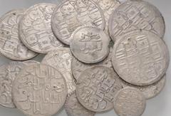 Large Lots ISLAMIC. Ottoman Empire. Lot of seventeen (17) 18th century silver issues. Includes: AR 2 Zolota (7) // Piastre (7) // 20 Para // 10 Para (2). Average VF, one holed. LOT SOLD AS IS, NO RETU