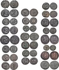 ROMAN. Imperial. Lot of Twenty-three (23) Æ from Licinius I to Magnus Maximus. Includes: Licinius I. London mint. RIC VII 31 // Heraclea mint. RIC VII 6 // Nicomedia mint. RIC VII 13 // Alexandria min