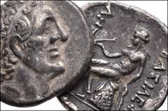 GREEK. Miscellaneous. Lot of Two (2) AR Tetradrachms of the Seleukid and Ptolemaic Kings. All coins: Seleukid Kings of Syria, Antiochos VII. AR Tetradrachm. Diademed head right / Apollo sitting left o