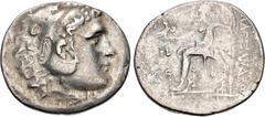 Greek LYCIA, Phaselis. Circa 218/7-186/5 BC. AR Tetradrachm (32mm, 15.72 g, 12h). In the name and types of Alexander III of Macedon. Dated CY 12 (207/206 BC). Head of Herakles right, wearing lion skin