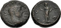 Roman Provincial EGYPT, Alexandria. Diocletian. AD 284-305. Potin Tetradrachm (18mm, 6.30 g, 6h). Struck circa AD 296. ΔΙΟΚΛΗΤΙΑΝOC CЄB, laureate, draped, and cuirassed bust right / IC IC, Isis standi