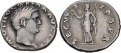 Roman Imperial Otho. AD 69. AR Denarius (18mm, 3.30 g, 6h). Rome mint. Struck 15 January–8 March. Bare head right / Securitas standing left, holding wreath and scepter. RIC I 8; Muona Group 1, Type 4B
